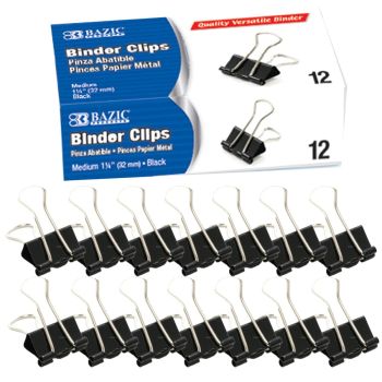 266- Bazic Binder Clips Medium 
