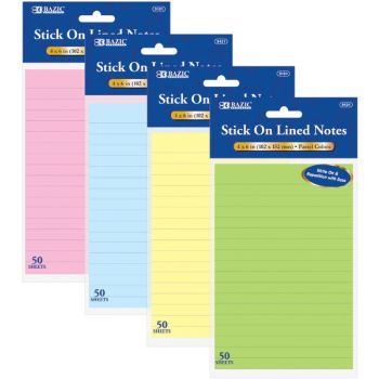 5121- Stick on Lined Notes 4 x 6