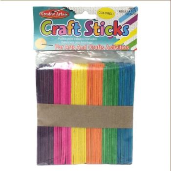 66580 - Craft Sticks - 150 each Coloured