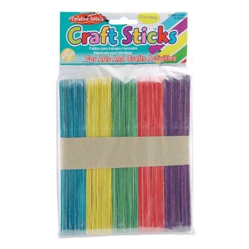 66585 - Craft Sticks Jumbo 75each Coloured