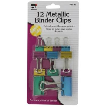 CLI 12 Metallic Binder Clips