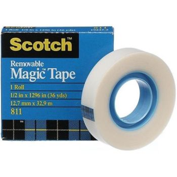 811- Scotch Removable Magic Tape 1/2 x 1296in 