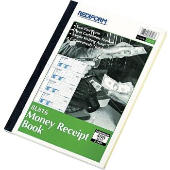 8L816 - Rediform 400 Carbonless 2 Part Receipt Book