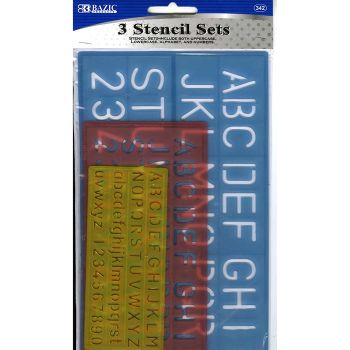342- Bazic 3 Stencil Sets