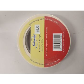 Bettatape General Purpose Masking Tape 3/4 in x 50 Yards