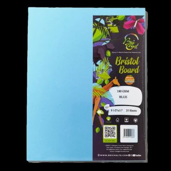 Bristol Board 8 1/2 x 11 Blue 25 Sheets - 180GSM