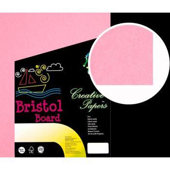 Bristol Board Pink, 8 1/2 x 11 -100 Sheets, 180 GSM