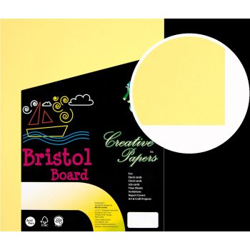 Bristol Board 8 1/2 x 11 Yellow 25 Sheets - 180GSM