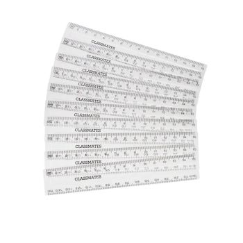 Classmates Transparent Ruler - 30cm/mm/inch