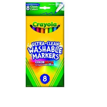 58-7809 Crayola Ultra Clean Washable Markers 8 Fine Line