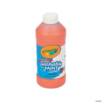 Crayola Washable Nontoxic Orange Paint
