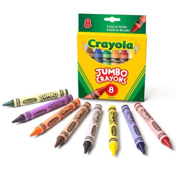52-0389- Crayola 8 Nontoxic Jumbo crayons