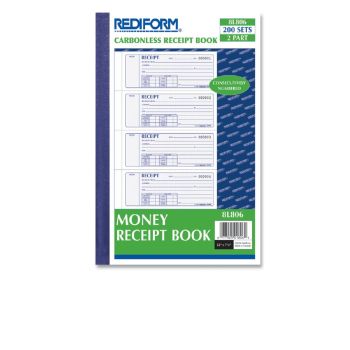 8L806 - Rediform Carbonless Receipt Book 200 Sets 2 Part